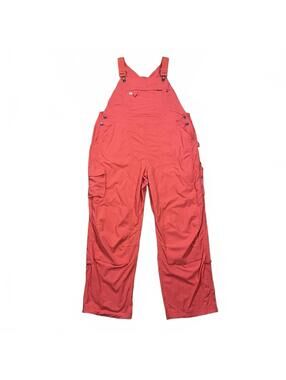 Duluth Womens Heirloom Gardening Bib Overalls 31” Pink Size XL